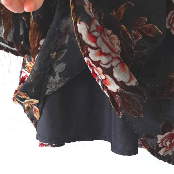 Cupcakes & Cashmere Women's Floral Black Valda Dress Small - Picture 6 of 7